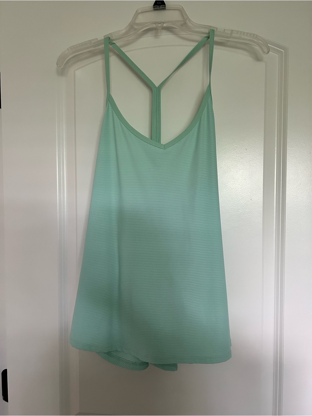 Mint Green Strappy Tank Top with T-Back